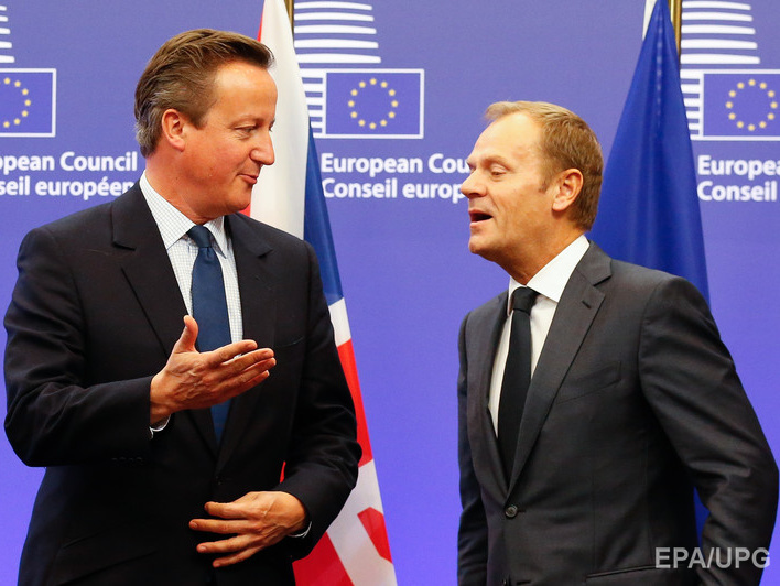 The Guardian: Кэмерон пригрозил Туску выходом Британии из ЕС