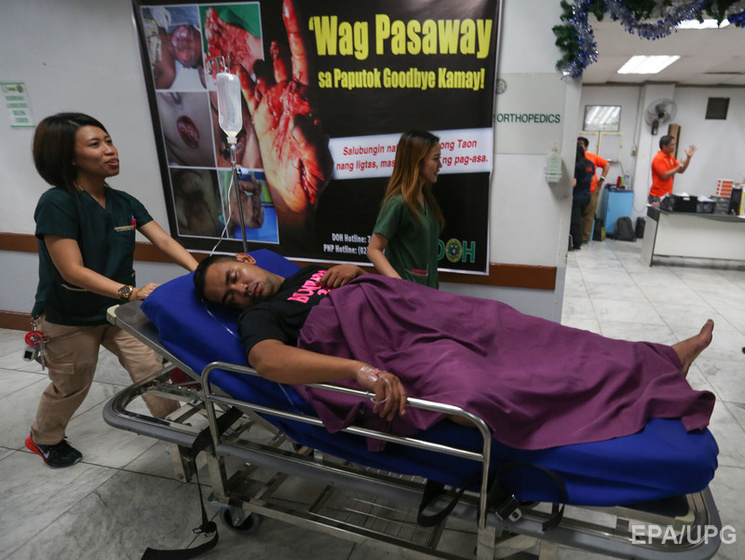 384 человека пострадали от запуска новогодних фейерверков на Филиппинах, один погиб
