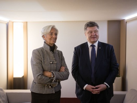 Лагард на переговорах с Порошенко: Украина приблизилась к получению транша МВФ