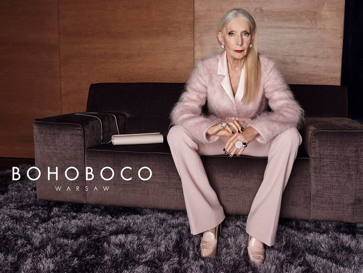 81-летняя модель снялась в рекламе бренда BOHOBOCO. Фоторепортаж