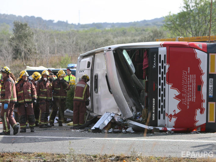 14 человек погибли в аварии автобуса в Испании, среди пострадавших &ndash; украинские студенты