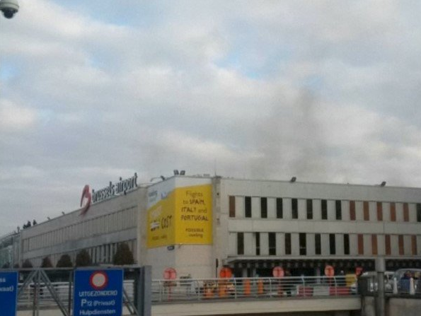 Опубликовано видео, снятое в аэропорту Брюсселя сразу после взрывов