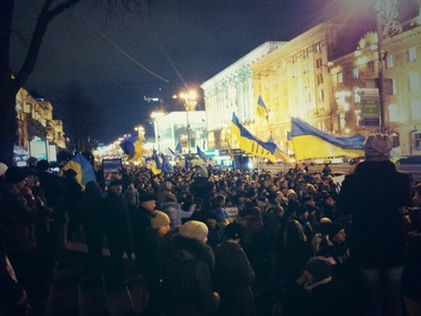 Многотысячная студенческая колонна прибыла на Майдан