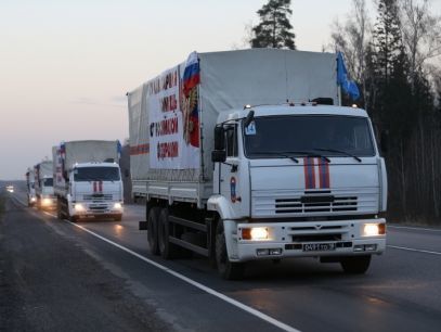 Госпогранслужба Украины: Автомобили 55-го российского "гумконвоя" заполнены максимум на 30%