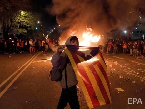 Унаслідок акцій протесту за незалежність Каталонії під час 