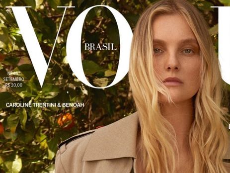 На обложке бразильского Vogue разместили фото кормящей матери – модели Трентини
