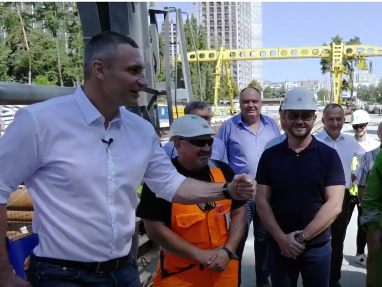 Кличко показал строительную площадку станции метро "Мостицкая". Видео