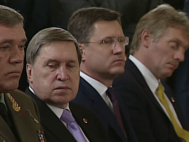 Песков уснул во время пресс-конференции Путина и Эрдогана. Видео