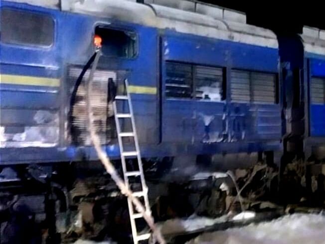 Под Николаевом горел тепловоз поезда "Интерсити"