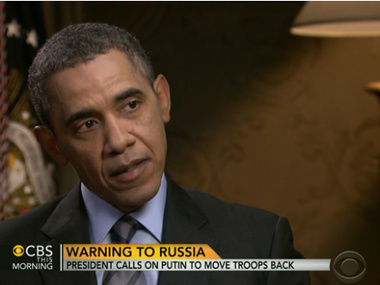 Обама: Россия должна отвести войска от границы с Украиной