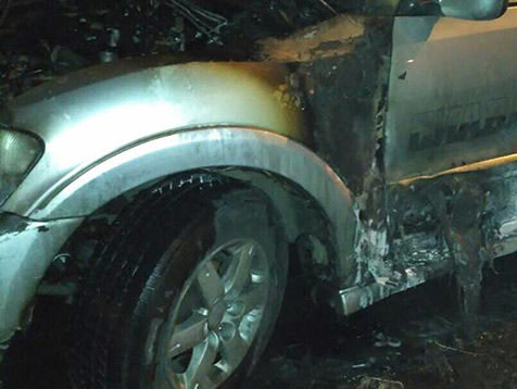 Полиция: Авто лидера одесского "Автомайдана" подожгли из-за украинской символики на нем