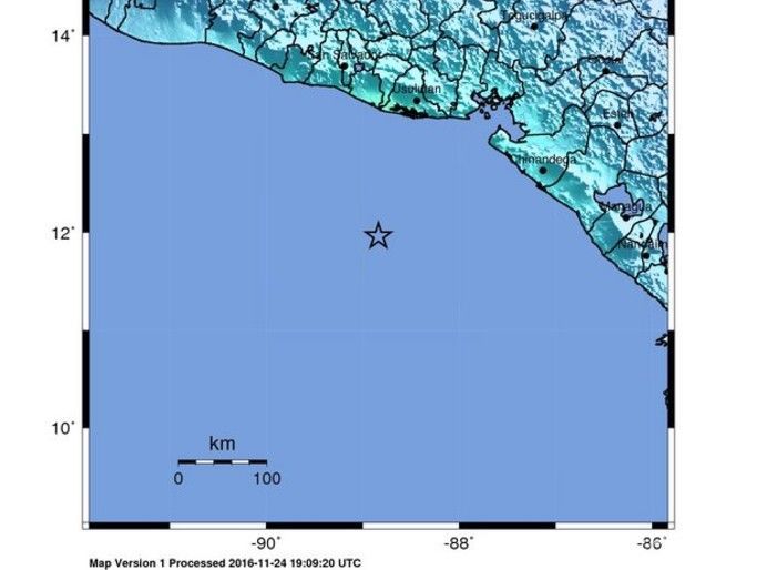 У побережья Сальвадора произошло землетрясение магнитудой 7,0