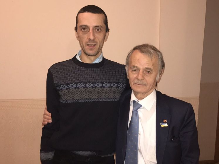 Мустафа Джемилев встретился с освобожденным из российской колонии сыном в Украине