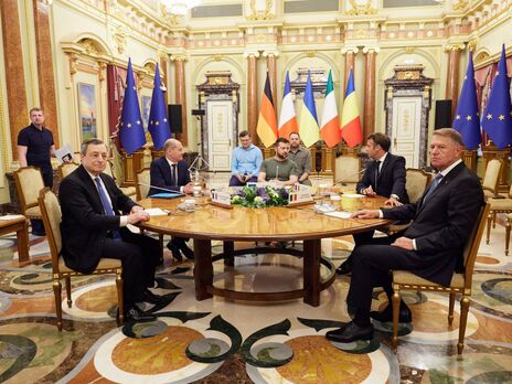 Встреча Зеленского с Макроном, Шольцем, Драги и Йоханнисом завершилась, у Украины есть устойчивая поддержка коалиции – Ермак