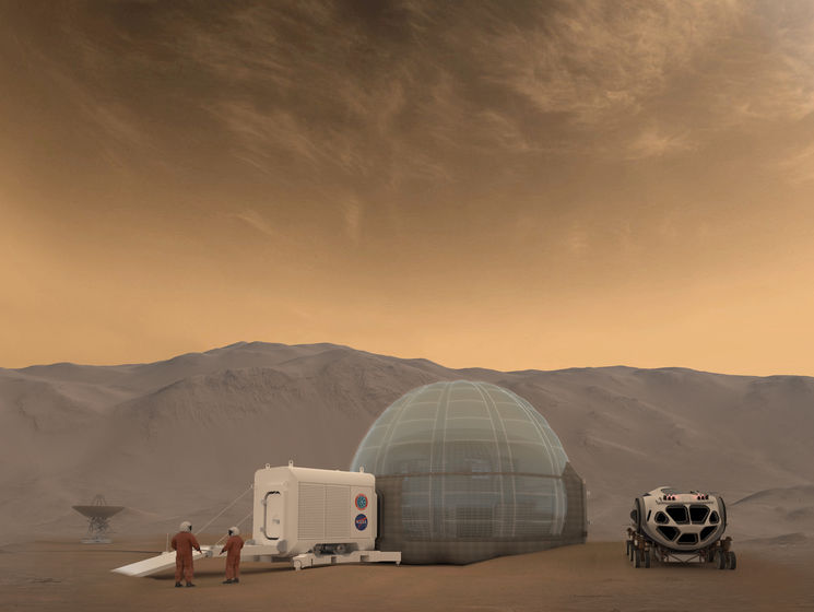 NASA предлагает строить на Марсе дома из льда