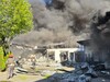 Синегубов показал последствия дневного удара по Харькову. Пожар продолжается, число пострадавших возросло до шести. Фото