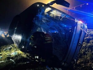 В Словакии перевернулся автобус с украинцами. Фото