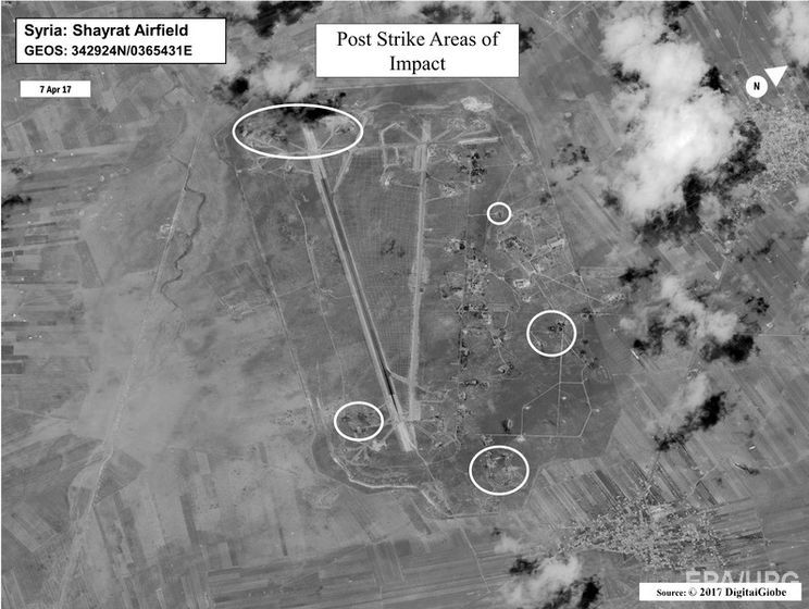 ISI оценила последствия удара США по аэродрому Асада. Поражены 44 цели, некоторые &ndash; более чем одной ракетой