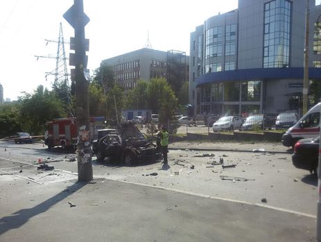 ﻿Унаслідок вибуху авто в Києві загинув водій – поліція