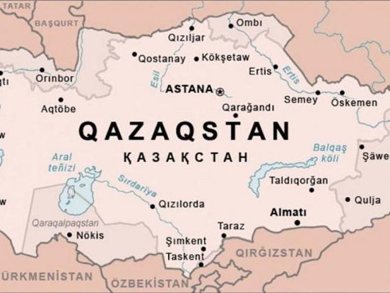 ﻿У Казахстані державне інформагентство опублікувало карту з приєднаними до республіки територіями РФ