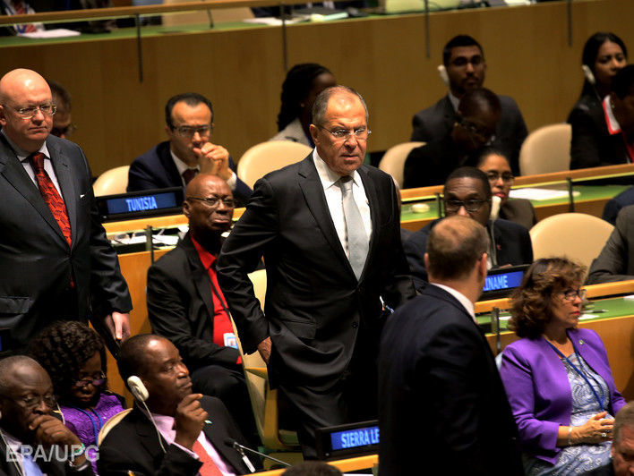 ﻿Лавров в ООН: Перший базовий принцип миротворчості: "блакитні каски" може бути розгорнуто тільки за згодою сторін конфлікту