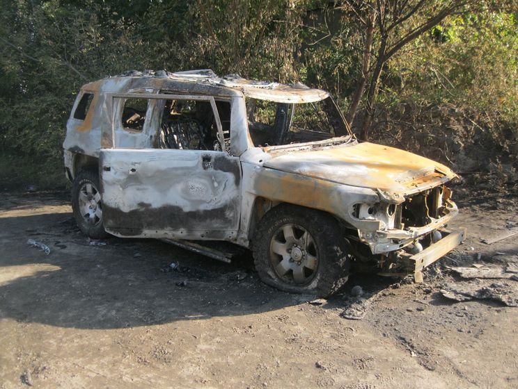 В Харьковской области предположительно после выстрела из гранатомета сгорел автомобиль – полиция