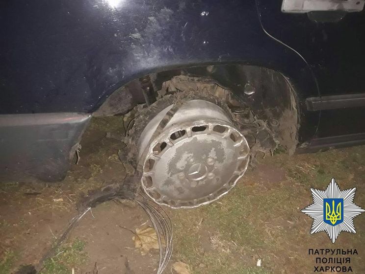 В Харькове нетрезвый водитель ехал на автомобиле без резины на колесах &ndash; полиция