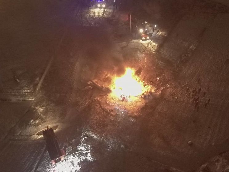 В Кременчуге разбился вертолет, на борту было не менее трех человек