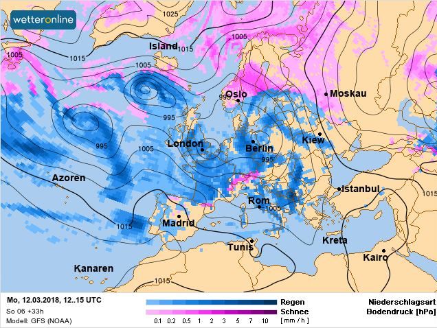 В Україну з 12 березня прийдуть дощі і сильний вітер – синоптик