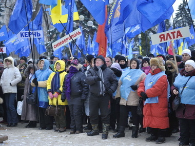 Партия регионов подала заявку на проведение в Киеве 200-тысячного митинга