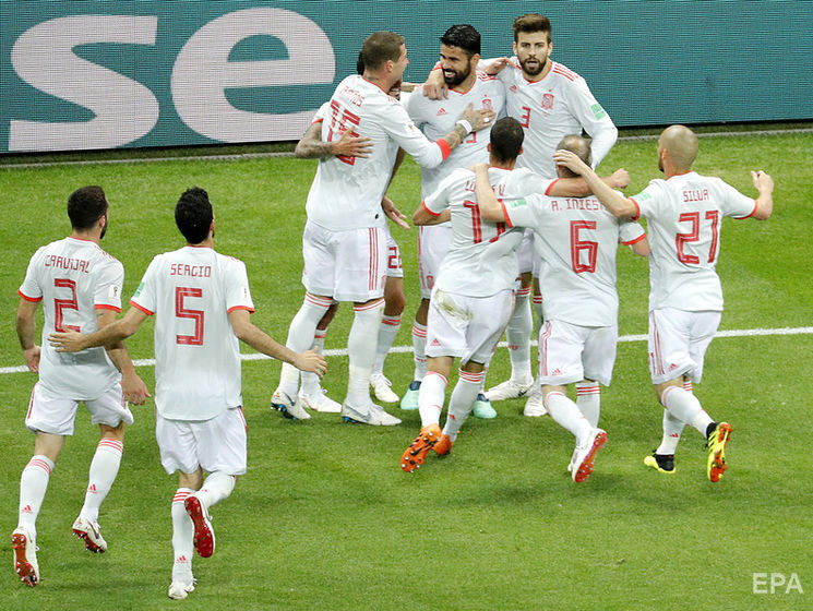 На чемпионате мира по футболу Испания минимально обыграла Иран