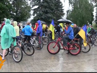 В Сумах состоялся велопробег за единство Украины