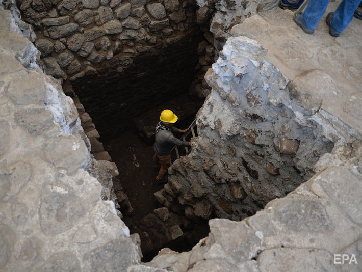 В Мексике благодаря землетрясению нашли древний храм ацтеков. Видео