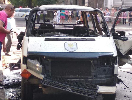 В Днепропетровской области взорвался микроавтобус батальона 