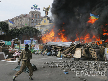 Поймали одного из поджигателей, действовавшего на Майдане Незалежности в Киеве