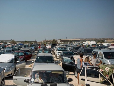 В очереди на Керченской переправе выезда с полуострова ожидают 1100 машин 