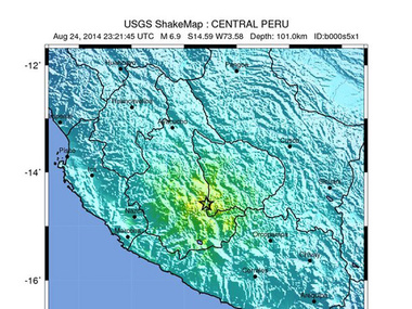 В Перу произошло землетрясение магнитудой семь баллов