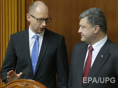 CМИ: Яценюк и Порошенко не смогли договориться о совместной команде на выборах