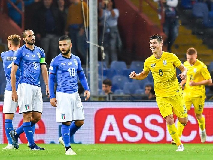 Сборная Украины по футболу сыграла вничью с Италией