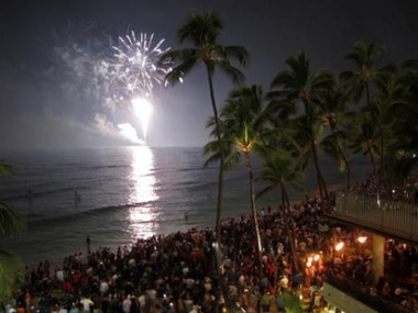 На Гавайях, Таити и Самоа Новый год встречают последними