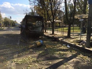 Горсовет: 1 октября в Донецке погибли девять человек, 30 получили ранения. Фоторепортаж