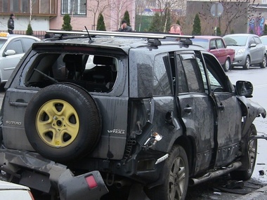 Утром в Киеве взорвался автомобиль
