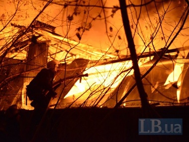 Пожар на Шулявке в Киеве. Фоторепортаж