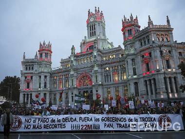 Испанцы протестовали против экономической политики правительства