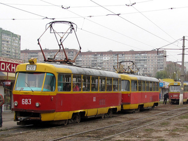 Из-за невыплаты зарплаты сотрудники трех трамвайных депо в Киеве проводят забастовку