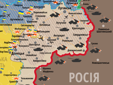 Карта АТО: Боевики продолжают обстреливать позиции украинских силовиков