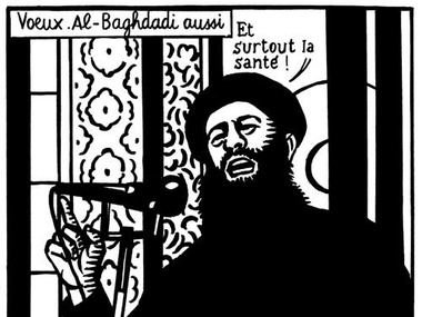 Перед нападением газета Charlie Hebdo опубликовала в Twitter карикатуру на лидера исламистов