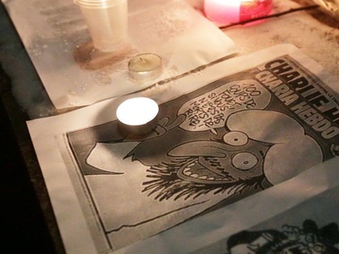 Киевляне почтили память погибших во время нападения на Charlie Hebdo. Фоторепортаж