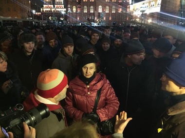 Московская полиция задержала 13 участников митинга на Манежной площади