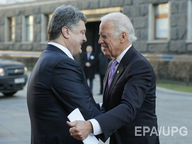 Порошенко обсудил с Байденом взаимодействие Украины и США в политической, финансовой и оборонной сферах